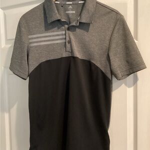 Adidas Men's Polo in Charcoal and Jet Black